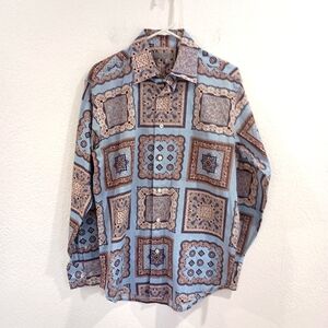 Martin Gordon Paisley Print Long Sleeve Shirt